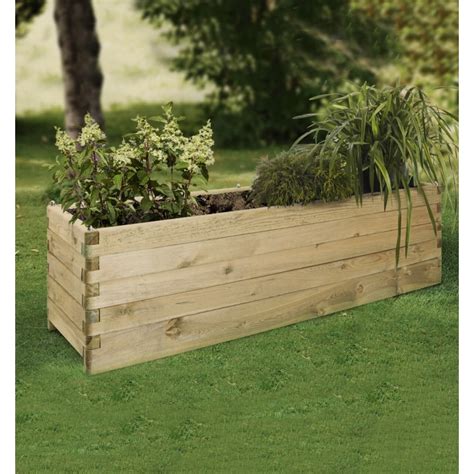 Jardinière en bois 180 x 50 cm 252 litres OLEA 180 JARDIPOLYS