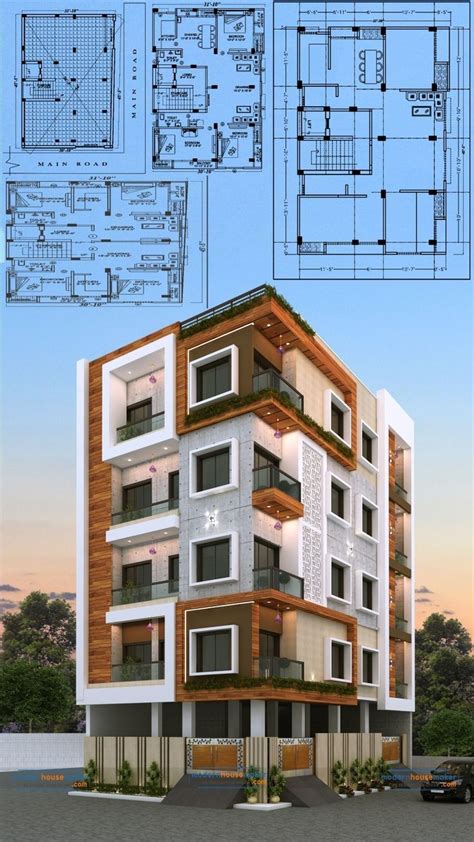 G 4 Multi Storey Building With Awesome Elevation In 2022 Multi