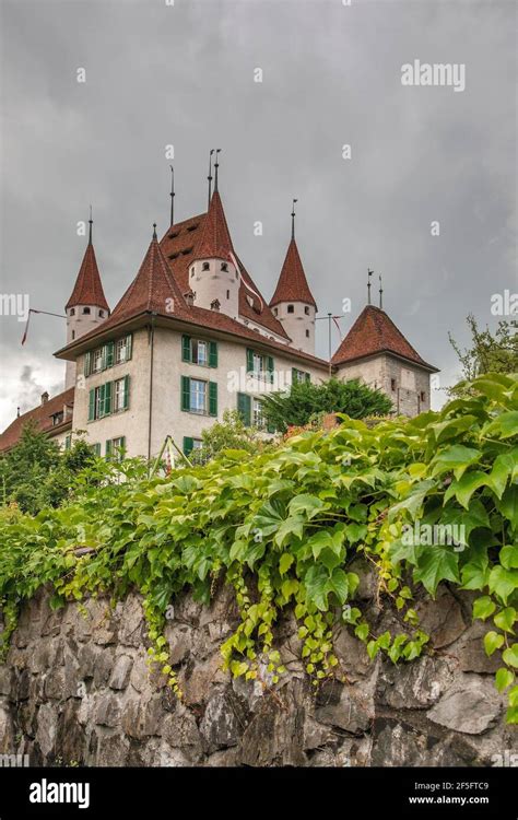 View of castle in Thun. Switzerland Stock Photo - Alamy