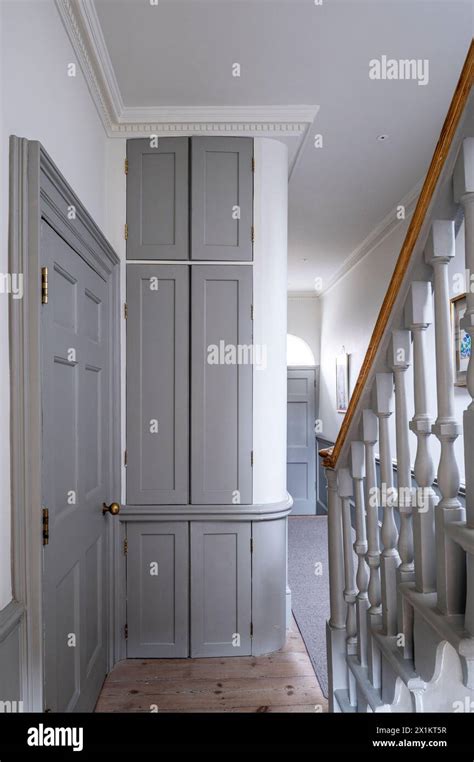 Grey Paintwork And Banisters In Stylish Georgian Townhouse Greenwich