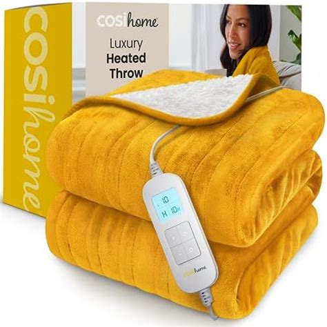 Cosi Home Luxury Heated Throw Electric Blanket Extra Large Heated