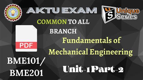 U1p2 Fundamentals Of Mechanical Engineering And Basic Of Mechanical