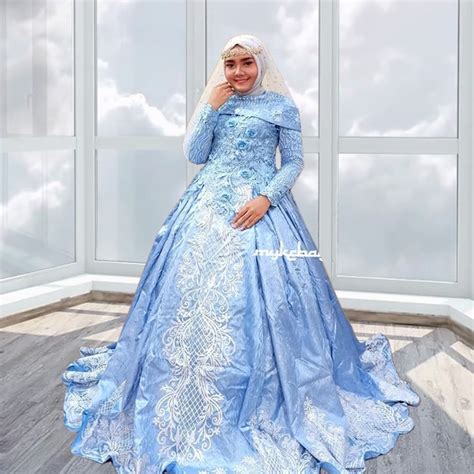 Baju Nikah Warna Baby Blue Jual Kebaya Pengantin In Baby Blue Bonus