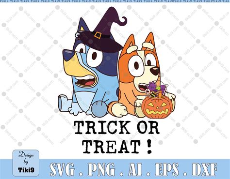 Halloween Bluey Trick Or Treat Funny GhosSvg, Halloween Family Matching ...