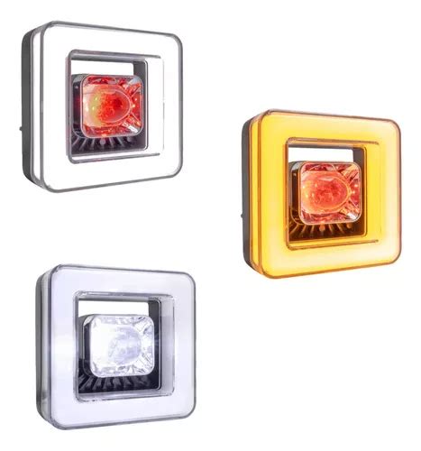 2 Faro Led Iol Ojo De Demonio Rojo Cuadrado 6500k