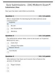 Midterm Exam Learning Theories Parent Organizati Docx Quiz