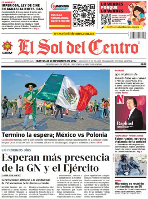 Periódico El Sol Del Centro México Periódicos De México Edición De