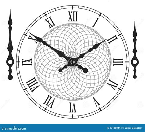 Vintage Watch Dial With Arrows Vector Illustration Stock Illustration Illustration Of Luxury