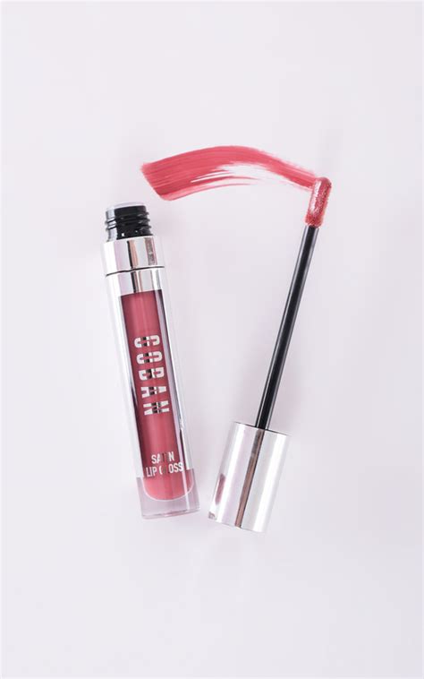 Satin Lip Gloss Butterfly Medium Pink