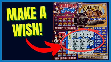 Make A Wish Triple Play Gold Mine 9X Kentucky Lottery Tickets