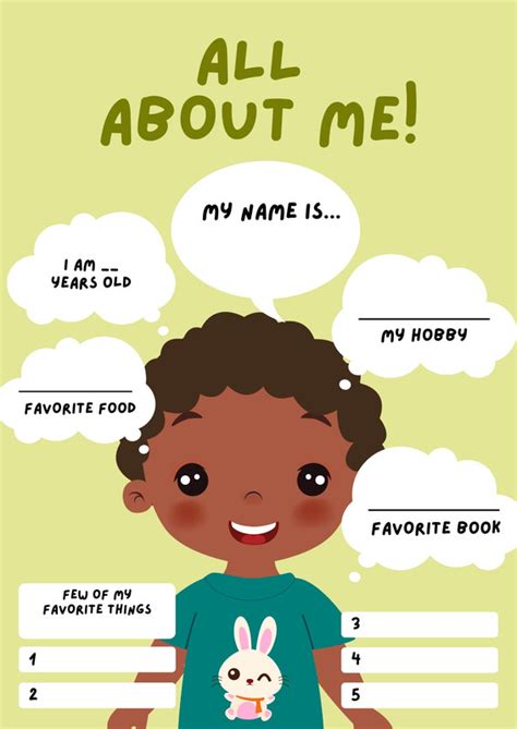 Free All About Me Poster Templates To Edit Online Canva