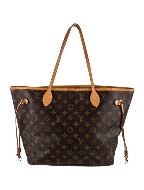 Louis Vuitton Monogram Neverfull Mm Brown Totes Handbags Lou808539 The Realreal