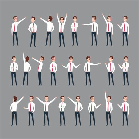 human pointing vector art icons  graphics