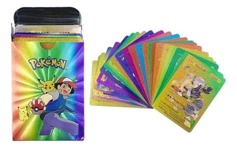 X55 Cartas Pokemon Metalizadas Vmax Ex Gx Coleccionable Cuotas Sin