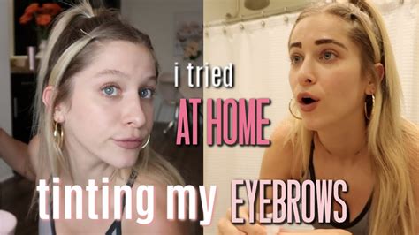 I Tried Tinting My Eyebrows At Home Youtube