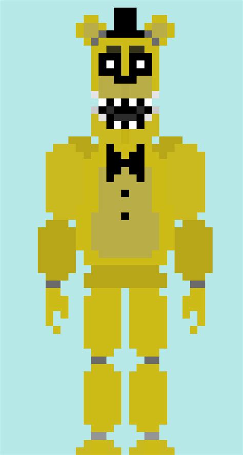 Fixed withered golden freddy pixel art