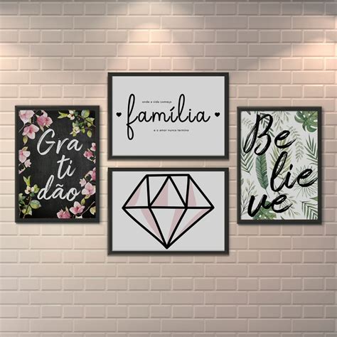 Kit Quadros Sala Fam Lia A Elo Produtos Especiais