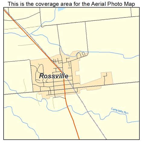 Aerial Photography Map of Rossville, IN Indiana