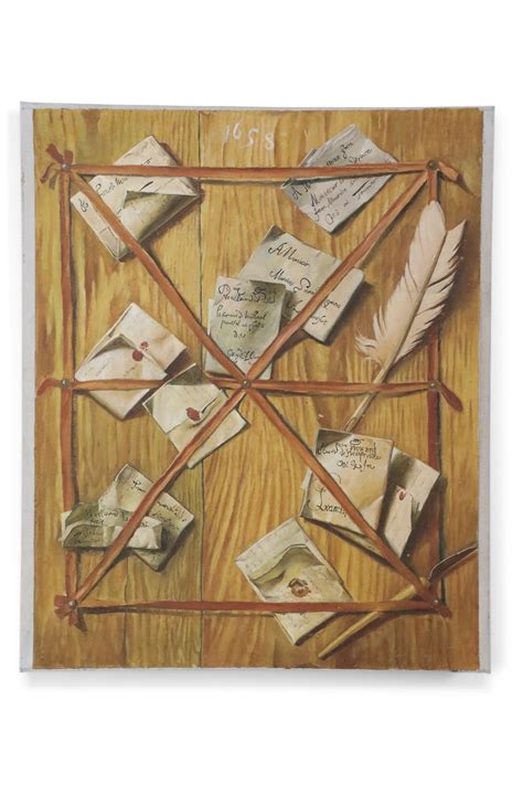 Trompe Loeil Still Life Painting Of Letters