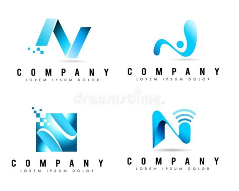 Logotipos De La Letra N Stock De Ilustración Ilustración De Moderno 44355919