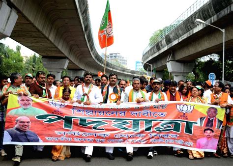 Bjp Protest March Against Wb Govt