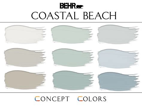 Coastal Beach Paint Palette Behr Beach House Review Coastal Palette