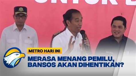 Presiden Jokowi Beri Sinyal Setop Penyaluran Bansos YouTube