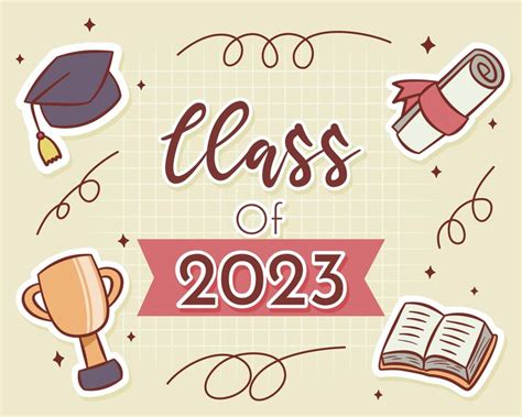 Premium Vector Class Of 2023 Hand Drawn Sticker