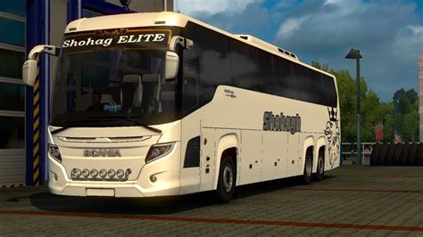 ETS2 Scania Touring Bus Mod BD Skin Shohagh Elite Scania Dhaka