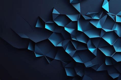 Premium Photo Dark Blue Geometric Background