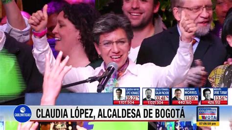 Claudia López Agradecida Por Resultar Electa Alcaldesa De Bogotá Cnn Video