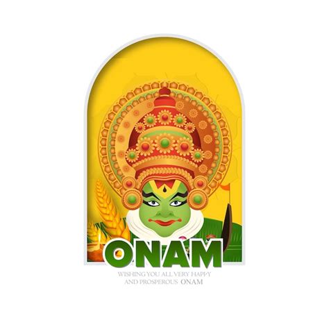 Premium Vector Vector Illustration Of Onam Kerala Onam Greeting Card