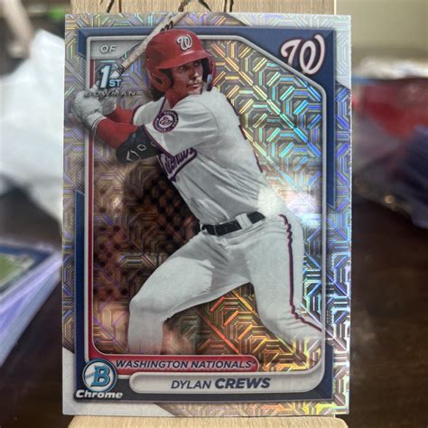 Bowman Chrome Prospects Mojo Refractor Bcp Dylan Crews Rc