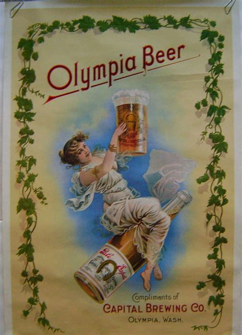 Very Rare 1973 Olympia Beer Poster Free Shipping