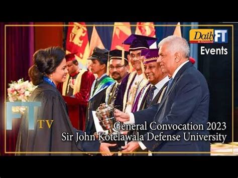 General Convocation 2023 Sir John Kotelawala Defense University YouTube