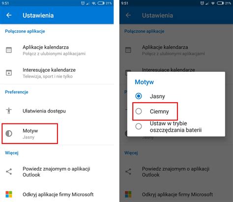 Jak włączyć tryb ciemny w Outlooku na Androidzie i iOS