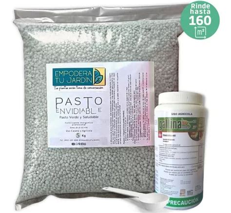 Pasto Control Gallina Ciega Y Fertilizante Kit Reparador