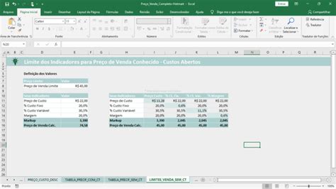 Planilha Para Calcular Preço De Venda De Um Produto Excel Genial