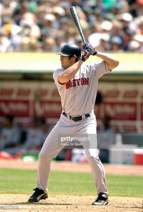 Johnny Damon Of The Boston Red Sox Bats Against The Oakland Athletics