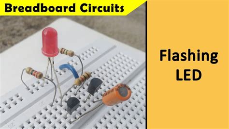 Flashing Led Using Transistor Breadboard Circuits Sdevelectronics Youtube