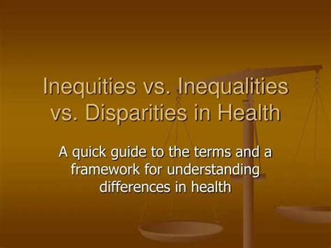 Ppt Inequities Vs Inequalities Vs Disparities In Health Powerpoint