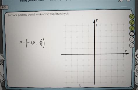 3 9 5 Figury geometryczne Układ współrzędnych Zaznacz podany punkt w