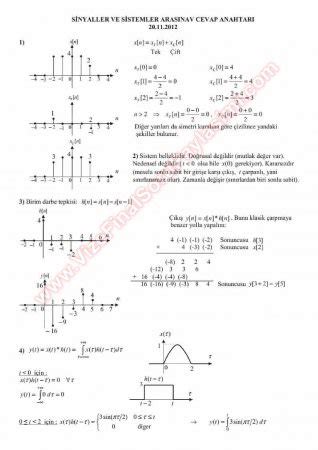 Sinyaller Ve Sistemler Vize Sorular Ve Z Mleri G Z Sayfa