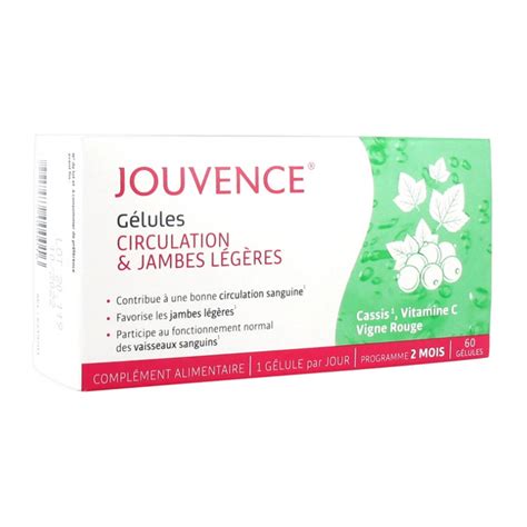 Jouvence Gélules Circulation et Jambes Légères 60 Gélules Pharmacie