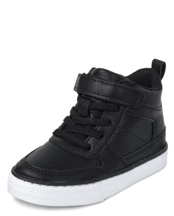 Toddler Boys High Top Sneakers | The Children's Place - BLACK