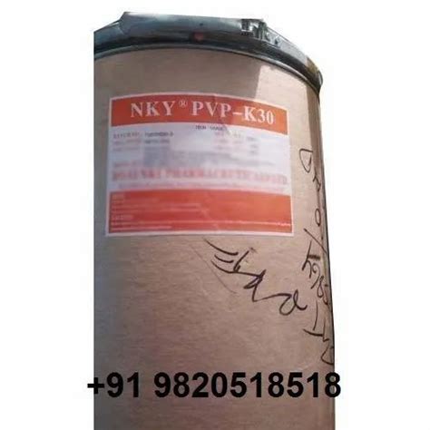 Powder Pvp K Polyvinylpyrrolidone Packaging Type Kg