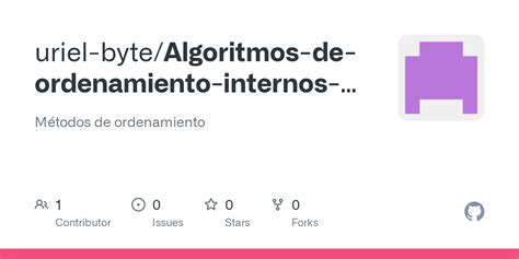 GitHub Uriel Byte Algoritmos De Ordenamiento Internos Burbuja