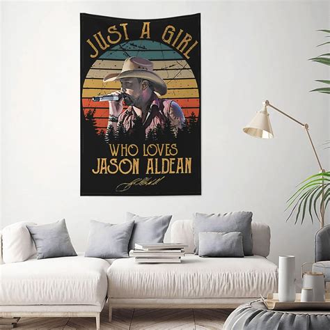 Coirbliss Jason Aldean Tapestry Flag Print Wall Hanging