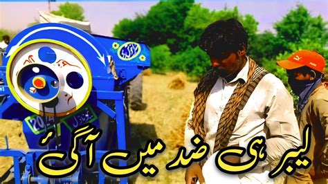 Performance Massey 240 Of Thresher Thresher In Wheat Farming Ch Muzaffar Vlog Youtube