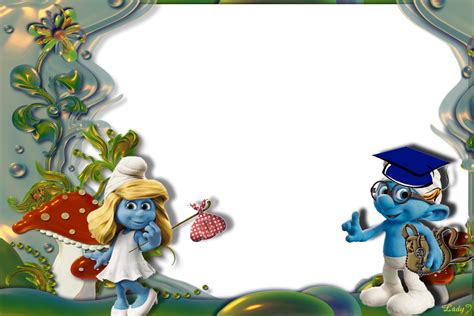 Moldura smurfs png imagem legal – Artofit